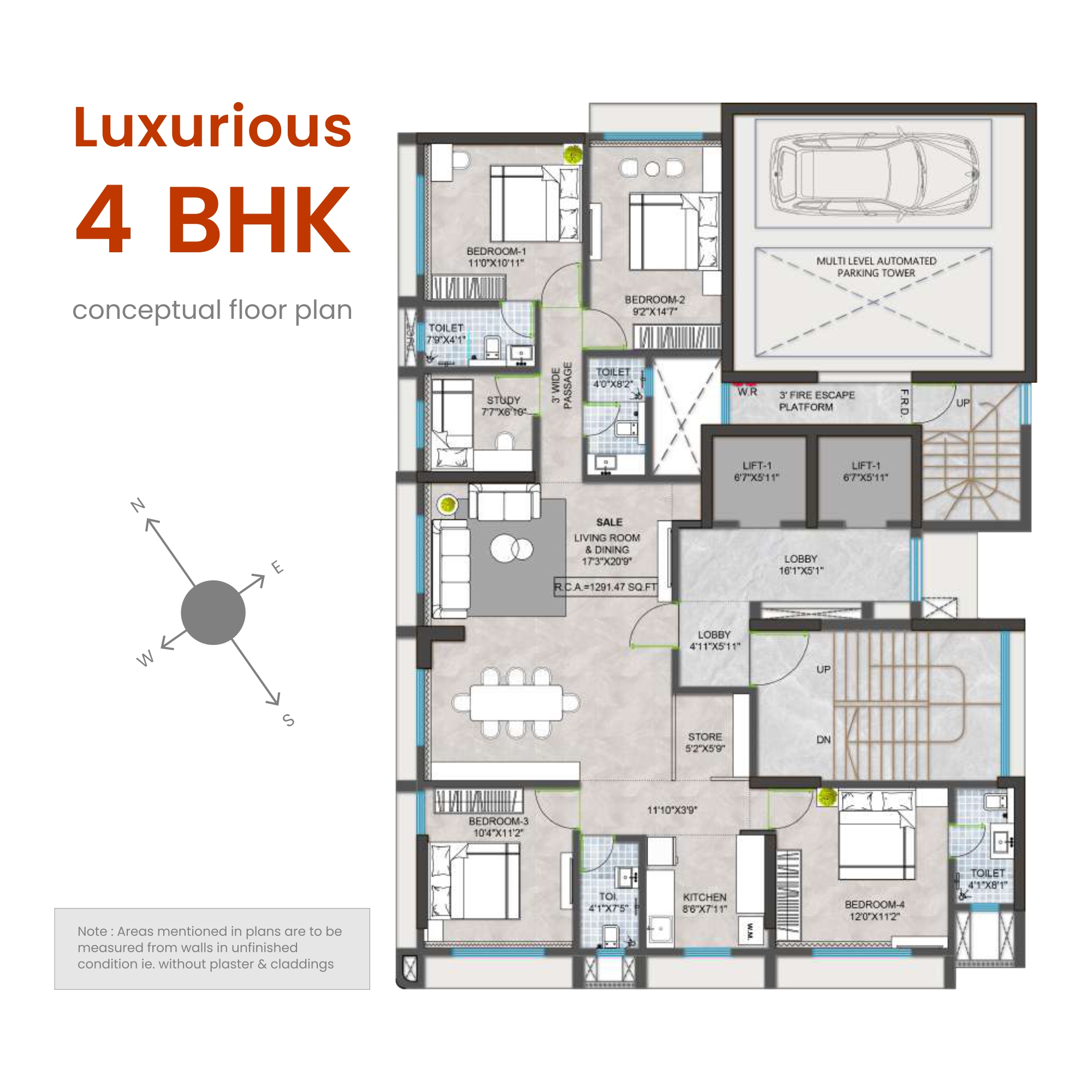 Luxurious 4 BHK at Saffron by Buildarch-GP